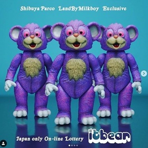 MILKBOYTOYS THE IT BEAR PURPLE Shibuya PARCO Milkboy игрушки The ito Bear лиловый Shibuya parco 1 anniversary commemoration новый товар не использовался 