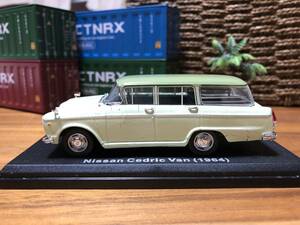 ●JDM1/43 日産　セドリック　バン　昭和ノスタルジック1964年　リアルコレクションイグニッション　風化レトロスカイウェイ