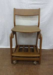 [ exhibition goods liquidation ] hikari sun desk study chair wooden chair -BR color board seat 