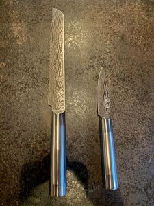 【即購入OK】Myvit製 ダマスカス模様 包丁2本セットです。
