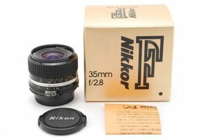 【極美品】 Nikon ニコン Ai-S AiS NIKKOR 35mm F2.8 マニュアルフォーカス レンズ S/N528655 (V12183-3)
