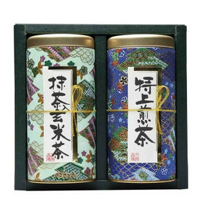 宇治森徳　日本の銘茶　ギフトセット(抹茶入玄米茶100g・特上煎茶100g)　MY-25W(a-1610121)