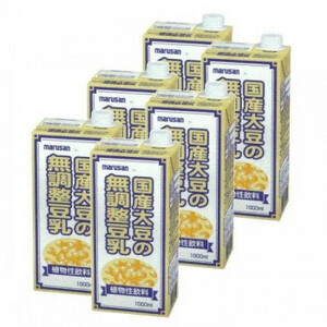 マルサン 国産大豆の無調整豆乳 1L×6本 9496(a-1682568)