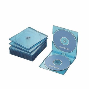 エレコム　Blu-ray/DVD/CDケース(スリム/PS/2枚収納)　CCD-JSCSW10CBU(l-4953103400269)