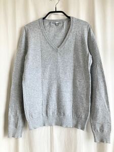 ユニクロ・コットンカシミヤVネックセーター/gray