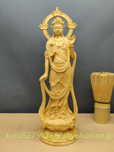 お守り本尊 勢至菩薩立像 勢至菩薩 うま年生まれの 仏教美術 木彫 仏像
