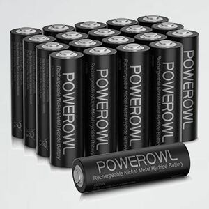 ★☆ 未使用 新品 PSE安全認証 Powerowl単3形充電式ニッケル水素電池20個パック G-7M 自然放電抑制