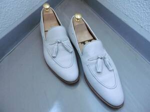 PELUSO per TOMORROWLANDpe Roo soU chip tassel Loafer ITALY made 5.5 white 24cm rank 