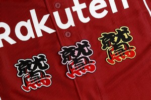 送料無料 10cm 炎鷲文字 刺繍 ワッペン 東北 楽天 ゴールデン イーグルス 応援 ユニフォーム に(金or白orピンク)