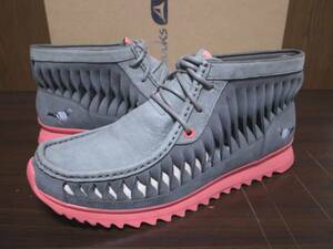 14 год производства CLARKS Clarks Tawyer Helix стойка тянуть Pigeon STAPLE PIGEON - to голубь серый × розовый 28.0cm