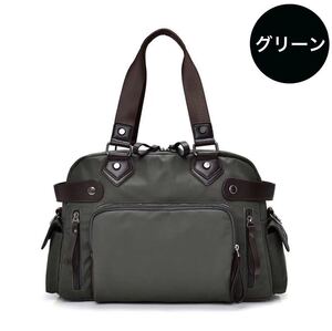 トートバッグ ショルダーバッグ 2way バッグ 通勤通学バッグ 男女兼用 大容量 高品質 ナイロン 撥水加工加工 新品グリーン