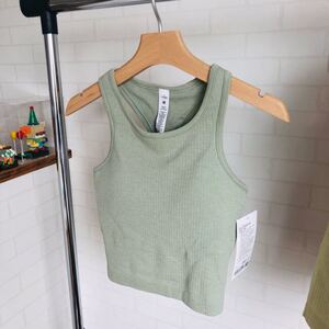 lululemon ルルレモンEbb to Street RBCrop Tank ブラカップ付き サイズ6 カップ付きタンクトップ