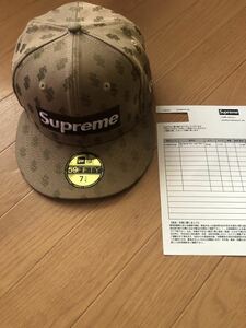 supreme monogram Box Logo new era cap 57.7cm 7 1/4 18ss tea box Logo Supreme monogram hat cap New Era 