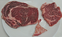 訳あり不揃い アメリカ産牛肉リブロースステーキ冷凍 450g入(3～4枚入)_画像4