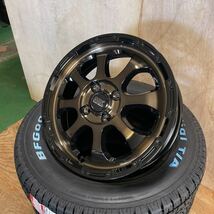 BFグッドリッチ Radial T/A(P155/80R15 83S) マッドクロスグレイス　ダイハツタフト　15インチ　ゴツゴツ　ホワイトレター　4本　ブロンズ_画像5