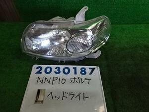 ポルテ CBA-NNP10 左 ヘッド ランプ ライト ASSY 1300 130I Cパッケージ 1E7 シルバーマイカ コイト 52-128 200187
