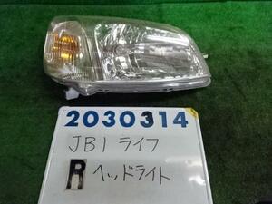 ライフ GF-JB1 右 ヘッド ランプ ライト ASSY 660 G NH578 タフタホワイト 200314