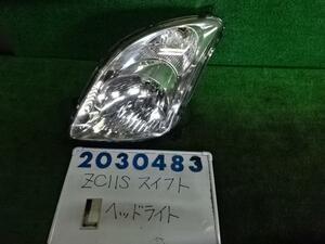 スイフト DBA-ZC11S 左 ヘッド ランプ ライト ASSY 1300 1.3XE STYLE ZJ3 ブルーイッシュブラック 200483