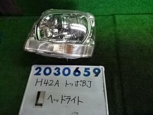 トッポBJ GF-H42A 左 ヘッド ランプ ライト ASSY 660 M A69 サテライトシルバー 200659