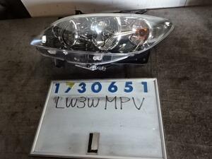 ＭＰＶ CBA-LW3W 左 ヘッド ランプ ライト ASSY 2300 A3E 赤 730651