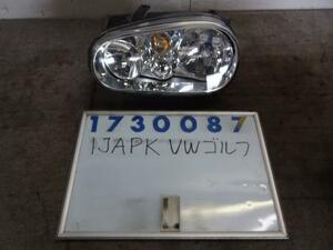 VW ゴルフ GF-1JAPK 左 ヘッド ランプ ライト ASSY 2000 ゴルフ CLI LA7W 銀 730087