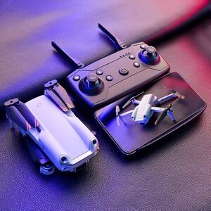 ★白 バッテリー2本 21年最新三方向障害回避機能 4K高画質 ドローン オプティカル補助カメラ 折りたたみ ジェスチャー 200g以下 規制外技適
