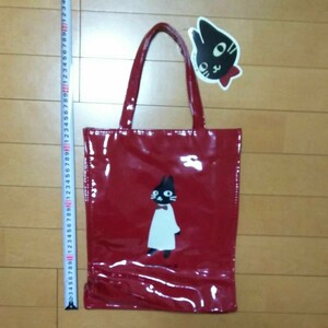 【新品未使用タグ付き】neko ningen トートバッグ 赤 エンジ 合成皮革