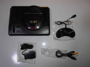 清掃動作品、起動確認済み SEGA MEGA DRIVE セット メガドライブ本体 非純正コントローラー1個 アダプター1個 ケーブル b