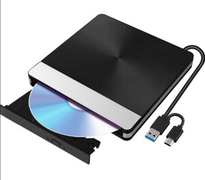外付け DVDドライブ USB 3.0/Type-C接続 CDドライブ