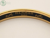 0151759　1円スタート☆Hermes エルメス バングル エマイユ 七宝 細バングル ブレスレット ブルー ゴールド レディースアクセサリー 中古_画像2