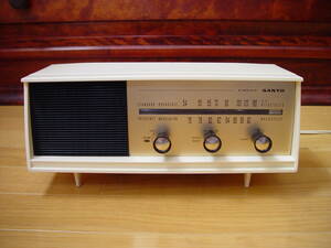 サンヨー FM AM 2バンド 真空管 ラジオ 6球 SANYO FM-200 受信音出し確認済 フォノ入力 MPX マルチプレックス出力 パーマネントスピーカー