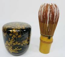 【骨董屋整理品】 秋草 中棗 塗師 なつめ 幸悦 豪華 金蒔絵 共箱 茶道具 漆芸 時代 伝統工芸 在銘 作家 骨董品 芸術 古美術 美品 高さ7cm_画像10