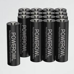 新品 未使用 PSE安全認証 Powerowl単3形充電式ニッケル水素電池16個パック M-KR 自然放電抑制