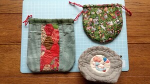 ハンドメイド ミニポーチ三点セット スーちゃん ハンドメイド