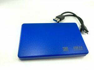新品即決■送料無料2.5インチHDD/SSD ケース ブルー USB3.0外付け HDD UASP対応 sata3.0接続 9.5mm/7mm厚両対応ポータブルUSB SATA