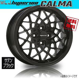 ホイール新品 1本のみ MLJ ハイペリオン CALMA サテンブラック 15インチ 4H100 7J+35 業販4本購入で送料無料