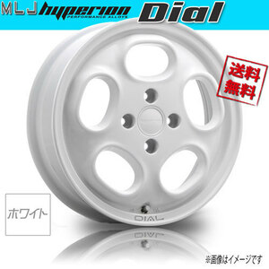 ホイール新品 4本セット MLJ ハイペリオン Dial ホワイト 14インチ 4H100 4.5J+43 業販4本購入で送料無料