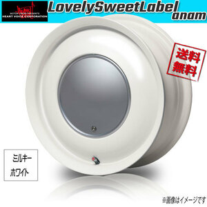 ホイール新品 1本のみ HEART VOICE LovelySweetLabel anam ミルキーホワイト 14インチ 4H110 5J+45 マルチ12穴 業販4本購入で送料無料