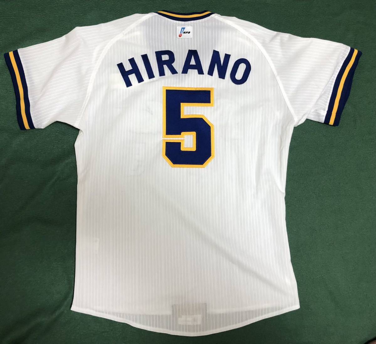 即決落札特典付き オリックスバッファローズ 平野恵一選手 直筆サイン入り実使用ユニフォーム がんばろうKOBE復刻 阪神 イチロー
