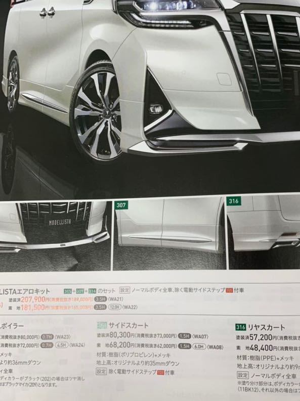 大きい割引 TRD サイドスカート 未塗装 アルファード AGH30W AGH35W