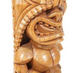 ビンテージ ハワイ 陶器製ティキ像 幅9㎝ 奥行き5.5㎝ 高さ31㎝ トーテムポール 愛と平和の神様「LOMO」 エステートセール IFSの画像7