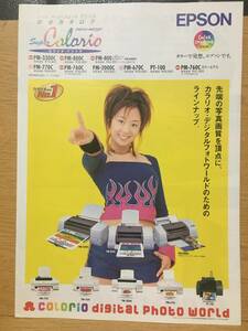 カタログ EPSON カラリオ・プリンタ 優香 PM-3300C 800C 800 770C 760C 2000C 670C PT-100 PM-760C エプソン '99.10.13