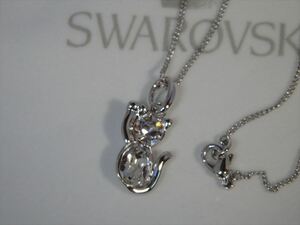 ★新品未使用★スワロフスキーネックレス　ネコ（ネコネックレス）（Swarovski）（ウィーン） SWA1