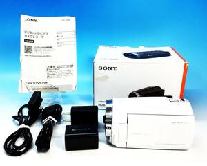 SONY HDR-CX680 デジタル HD ビデオカメラ ハンディカム 白/ホワイト 2019年製 Wi-Fi 光学30倍 内蔵メモリー 手ブレ補正 取説 元箱 ソニー