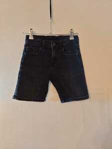 Zara Бесплатная доставка 125-130 см размера 8-летний размер) Zara Kids Black Jeans Джиндская джинсовая джинсовая половина брюки Zara Детская одежда для мальчиков