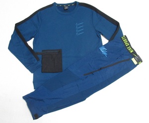 NIKE PX sweatshirt pants setup blue S Nike sweat jersey top and bottom set 7 minute height training blue DB4210-432 CJ4630-432