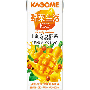 ■カゴメ野菜生活100 マンゴーサラダ/２００ｍｌ×２４本入り/