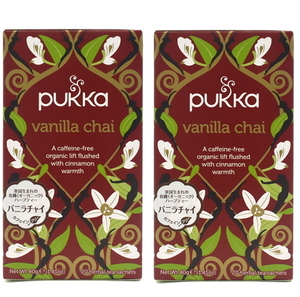 2個セット■PUKKA パッカ 有機ハーブティー バニラチャイ (20袋×2セット) シナモン 秋 冬 やさしい味わい カフェインフリー