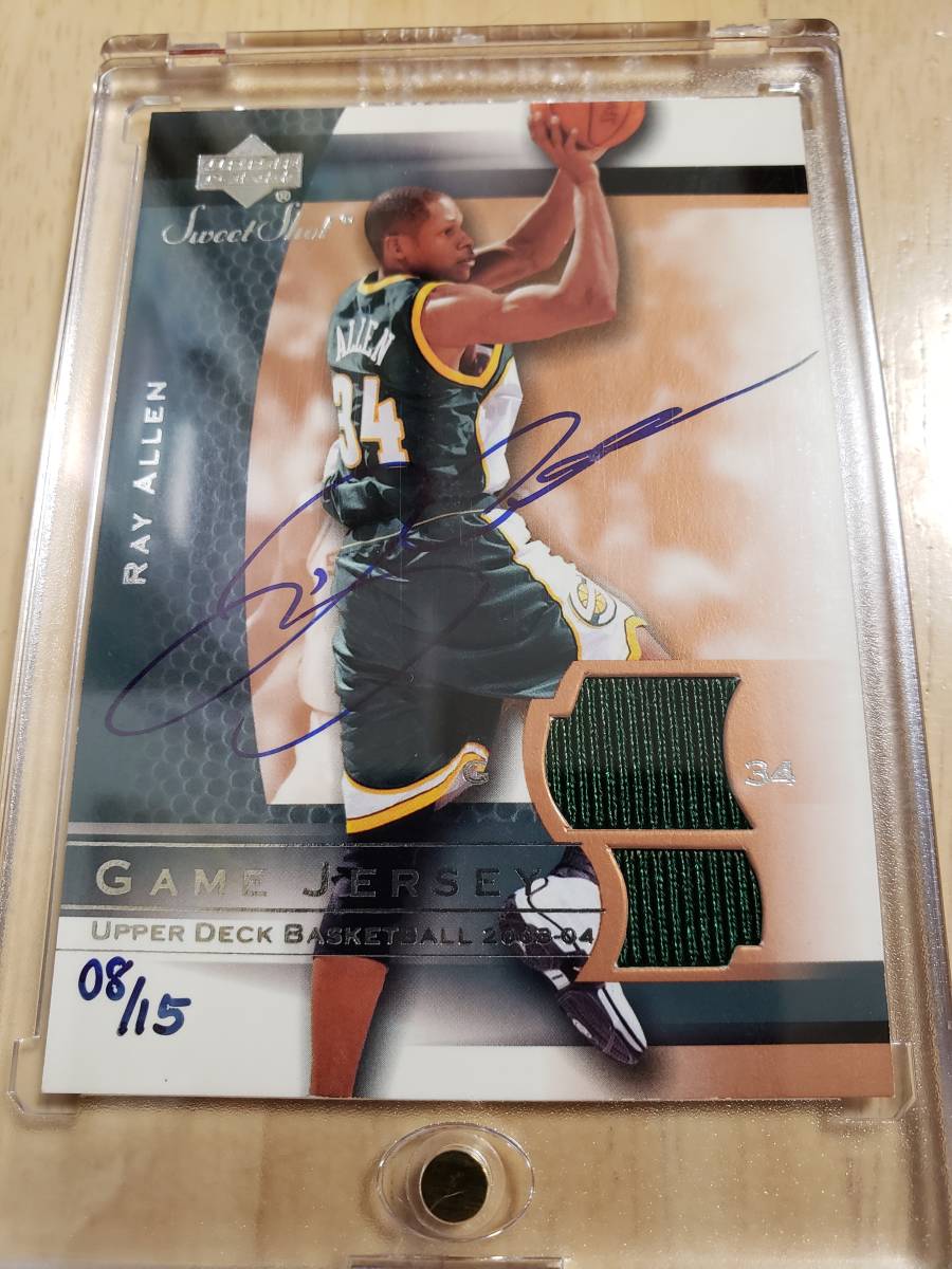 最高級版直書 Auto 04-05 Upper Deck Ultimate Ray Allen レイ・アレン 直筆 サイン NBA Bucks