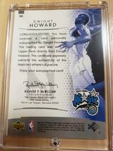 サイン 2004 -05 UD SP Authentic DWIGHT HOWARD Auto RC / ドワイト ハワード Autograph _画像7